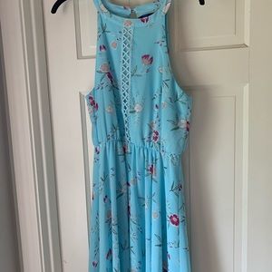 Blue Rain blue and floral summer dress